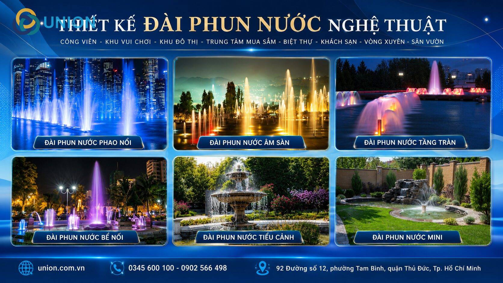 Thiết Kế Đài Phun Nước Nghệ Thuật Trọn Gói – UNION - UNION thiet-ke-dai-phun-nuoc-nghe-thuat