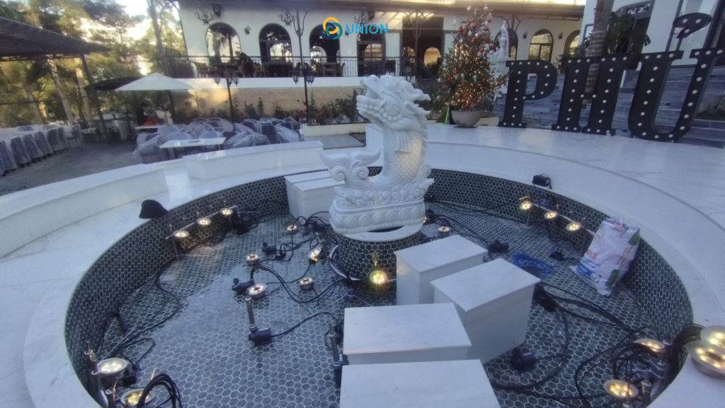 UNION thiết kế và thi công nhạc nước quán cafe toàn quốc. Hình ảnh từ dự án nhạc nước quán cafe-nhà hàng Phủ Phê Đà Lạt