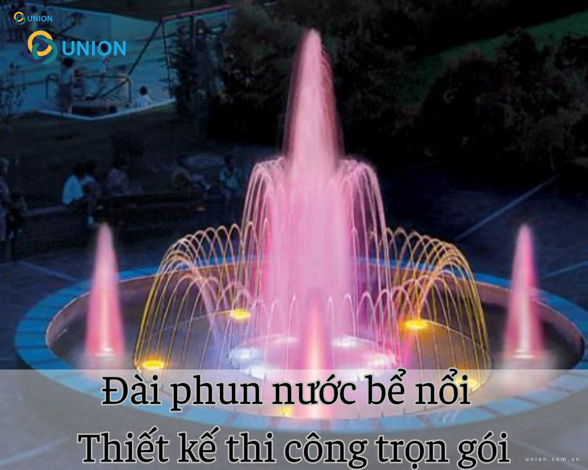 Đài phun nước bể nổi | Thiết kế thi công trọn gói