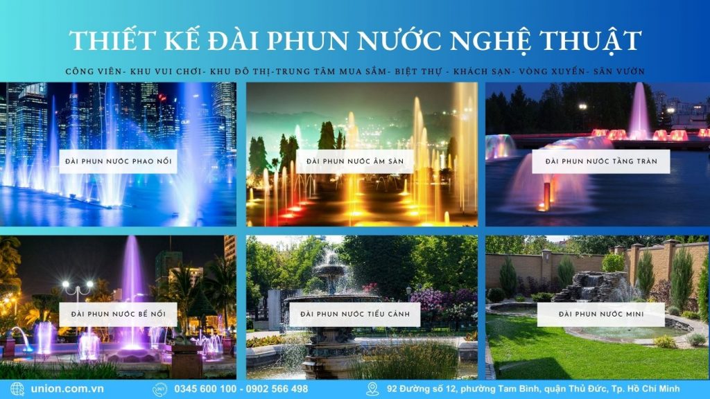 UNION- Đơn vị thiết kế đài phun nước nghệ thuật số 1 Việt Nam