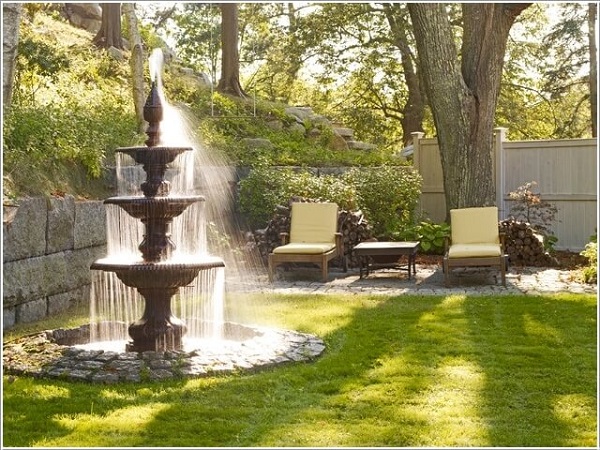 Mãu đài phun nước mang phong cách hiện đại, sang trọng