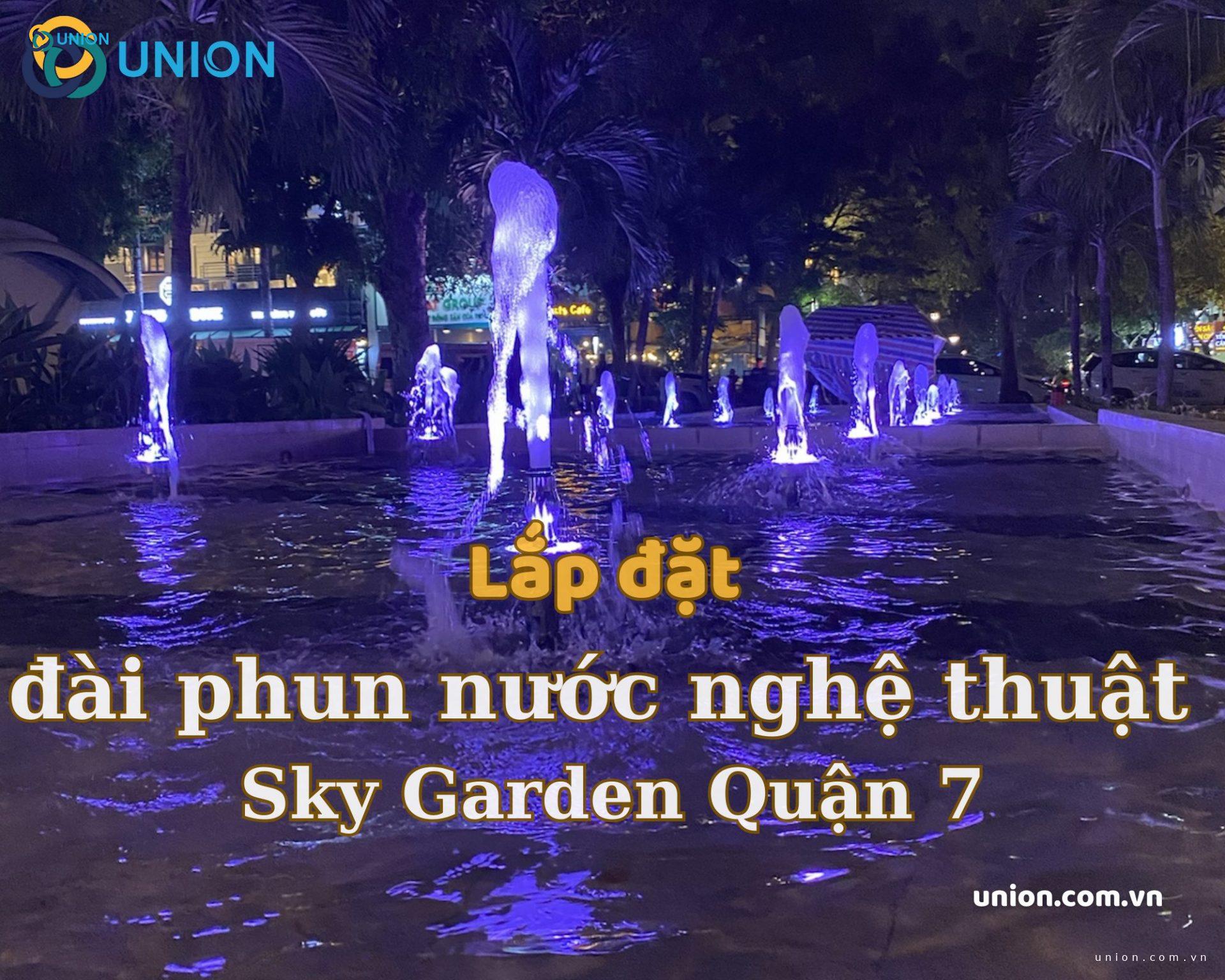 Lắp đặt đài phun nước nghệ thuật Sky Garden Quận 7