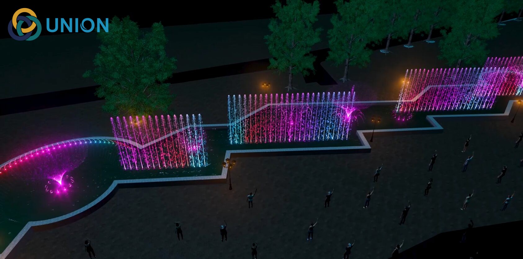 Mẫu thiết kế đài phun nước dưới dạng 3D animation ấn tượng - thu hút - chuyên nghiệp