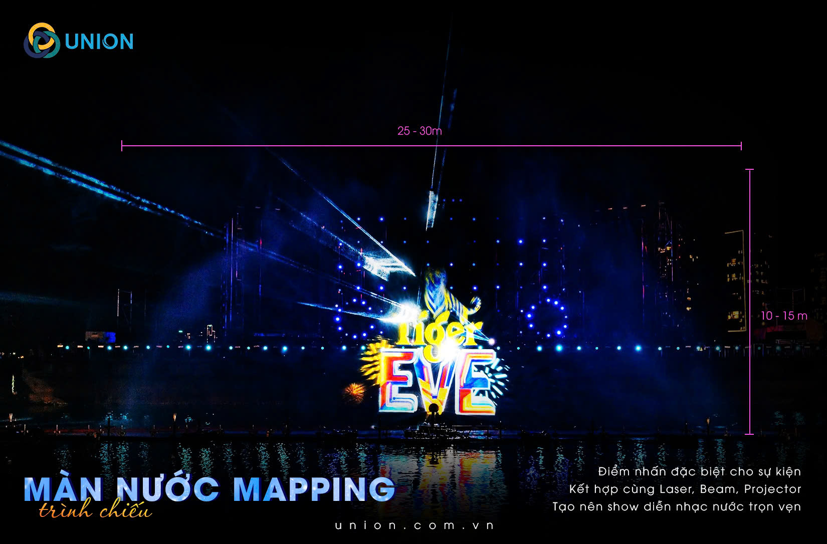 Màn nước mapping – Giải pháp trình chiếu sự kiện 2025 - UNION Tại sao màn nước Mapping trở thành xu hướng sự kiện?