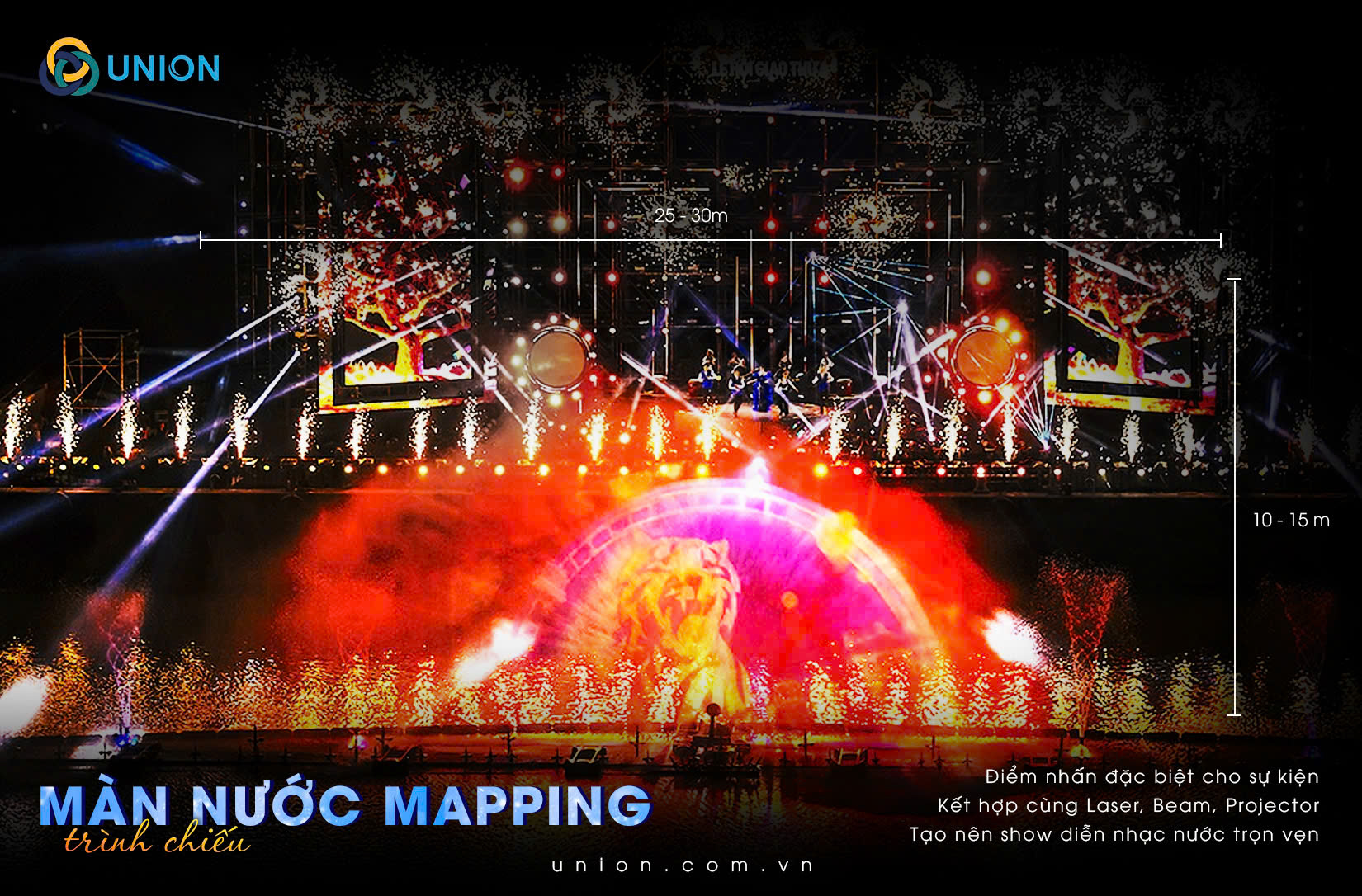 Cho thuê màn nước Mapping – Công nghệ trình chiếu sự kiện hiện đại