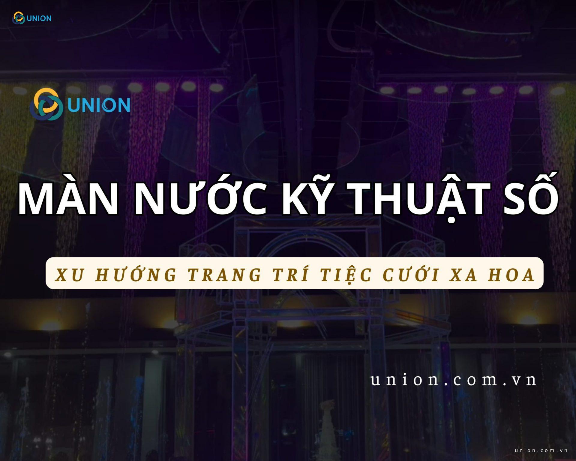 Màn nước kỹ thuật số – Xu hướng trang trí đám cưới 2025