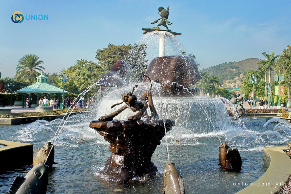 Đài phun nước – điểm nhấn check-in đẳng cấp trong resort
