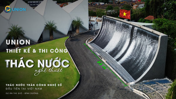 Thác nước The Gió Riverside kết hợp nghệ thuật - kỹ thuật số ngay tại VN
