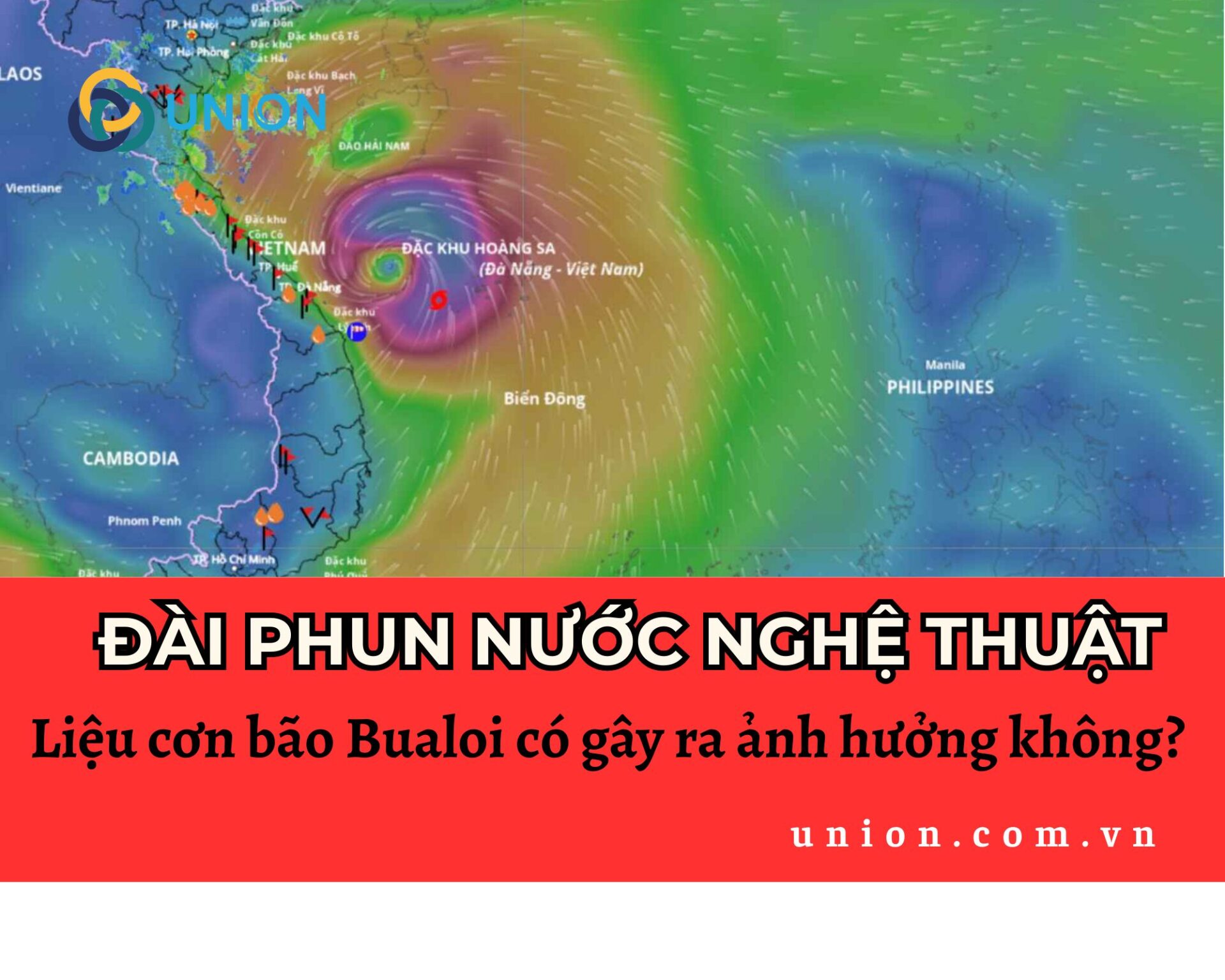 Đài phun nước liệu có bị ảnh hưởng bởi bão Bualoi 2025 hay không? 