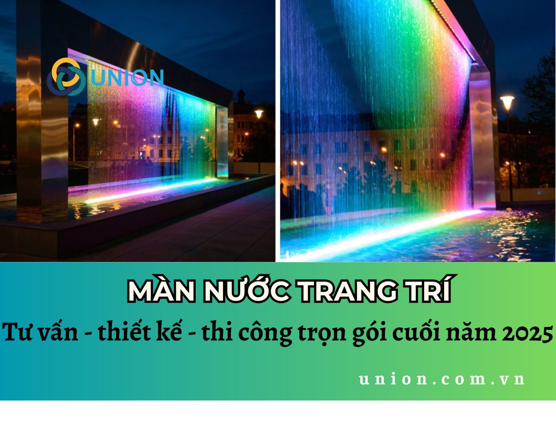 Màn nước trang trí sự kiện đẳng cấp cuối năm 2025
