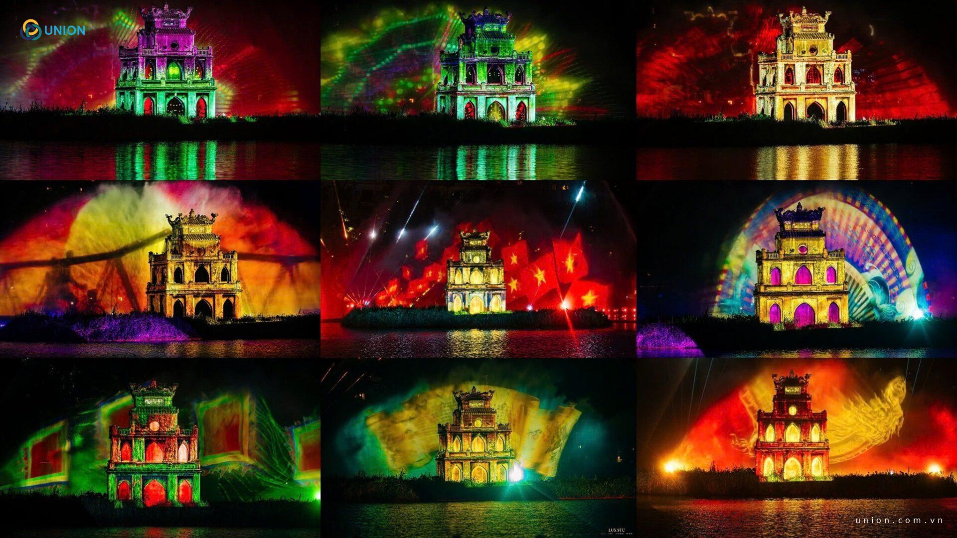 Sân khấu nhạc nước kết hợp 3D mapping A80