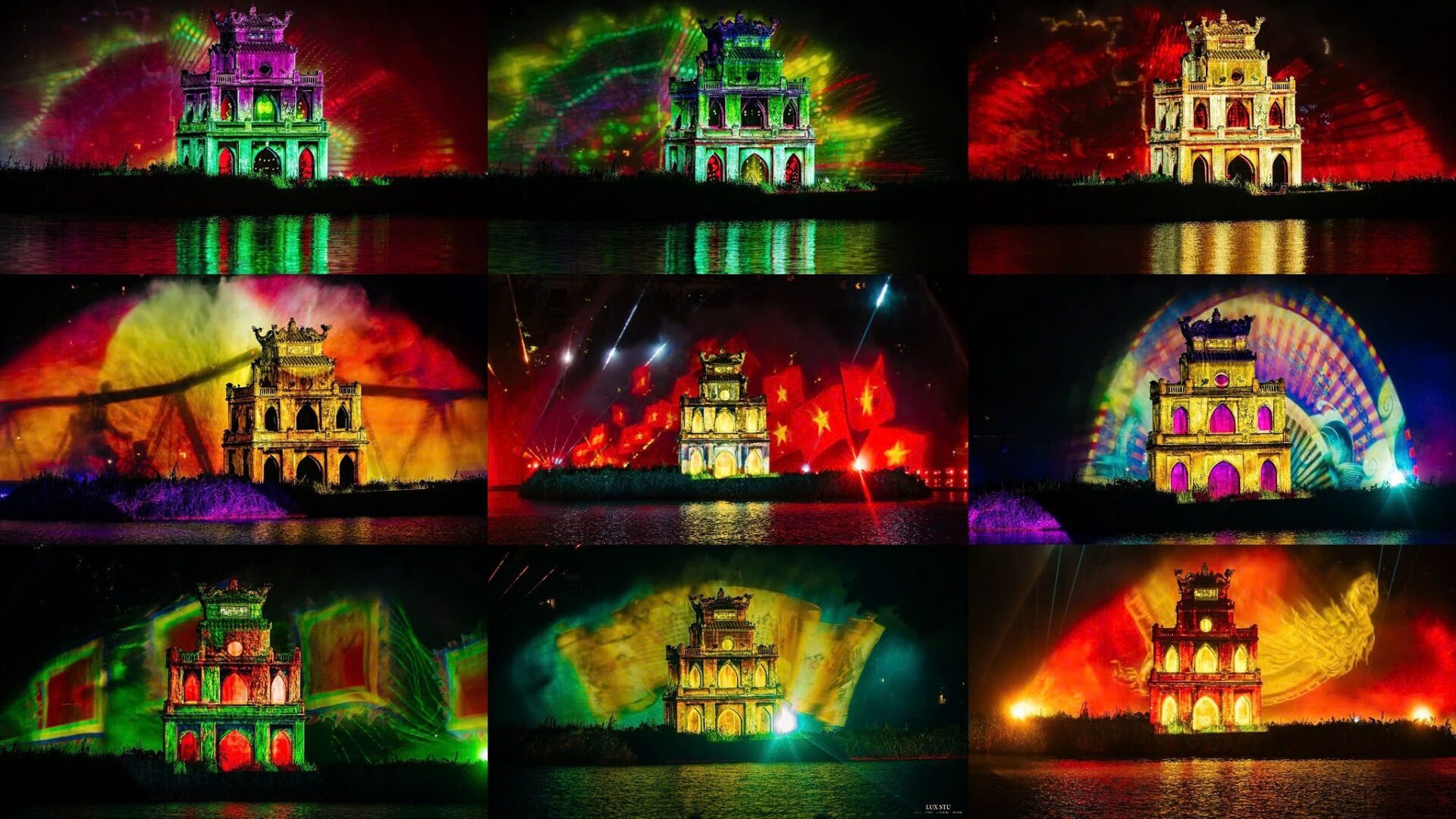 Sân khấu nhạc nước kết hợp 3D mapping A80