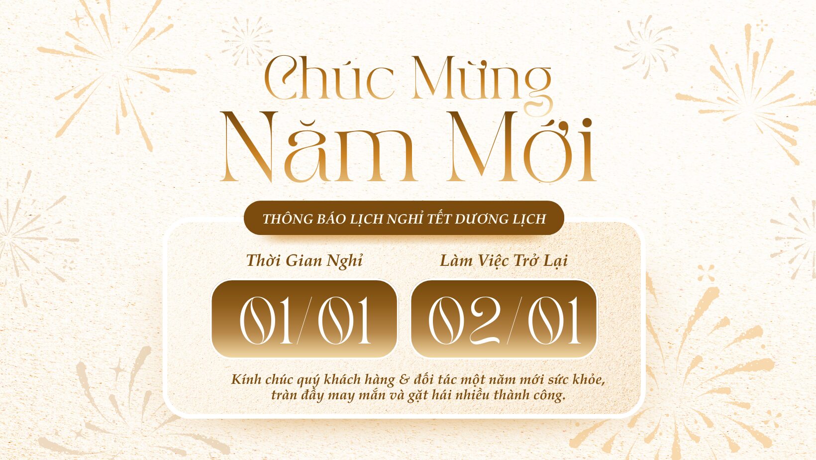 UNION xin thông báo lịch nghỉ tết dương lịch 2026 - UNION Lịch nghỉ tết Nguyên Đán 2026