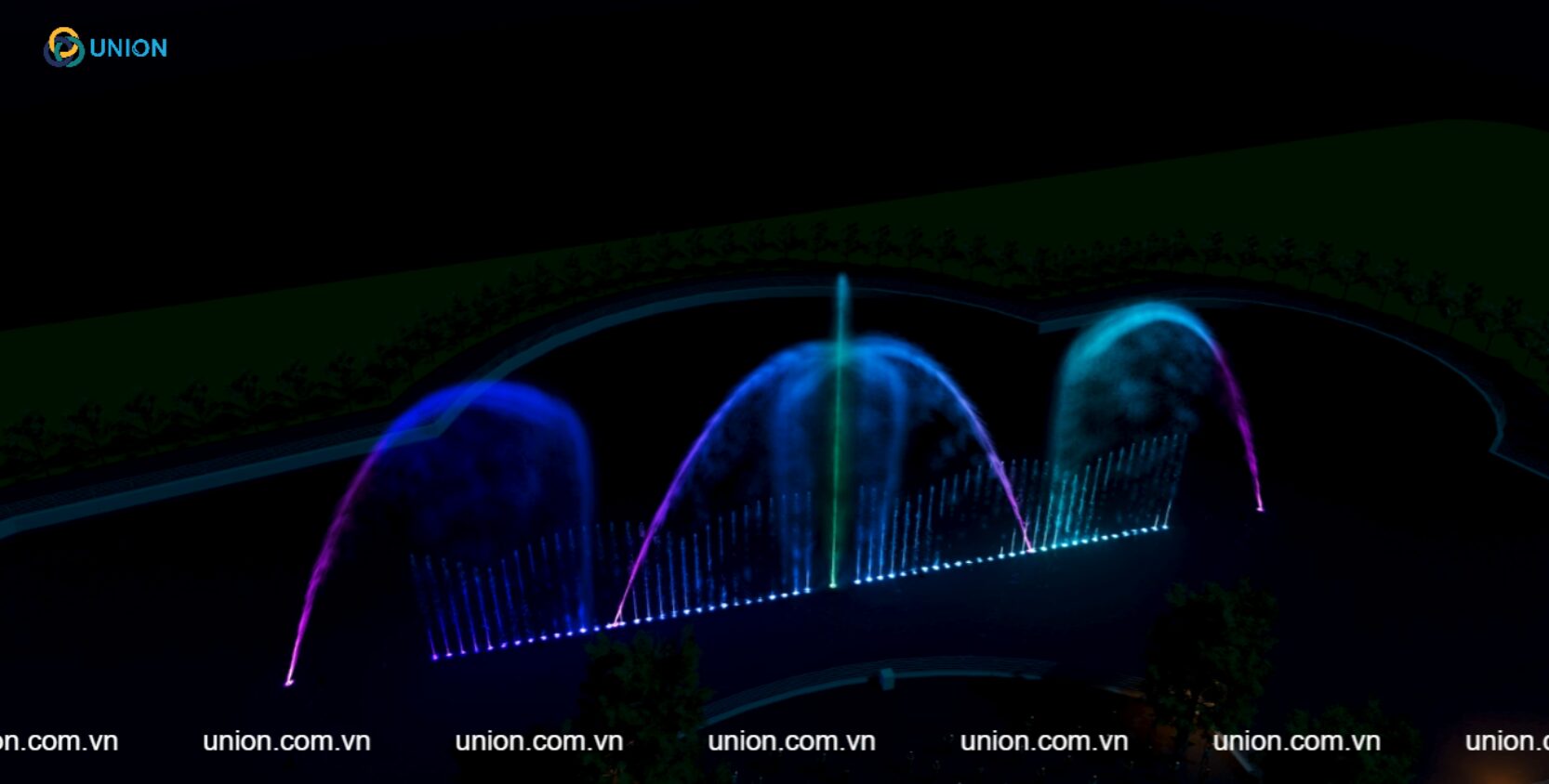 Nhạc nước nghệ thuật - BEST phương án tối ưu bậc nhất dành cho tết 2026 - UNION Xây dựng ý tưởng nhạc nước nghệ thuật dưới dạng 3D animation