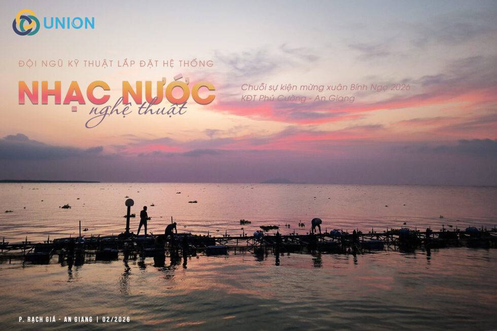 UNION lắp đặt thần tốc trong 5 ngày hệ Nhạc nước phao nổi ngay trên biển