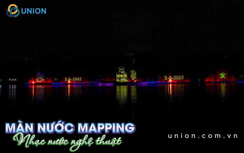 Nhạc nước kết hợp trình diễn 3D mapping tạo dấu ấn sự kiện trên sông - UNION Thành công của nhạc nước nghệ thuật tại đại lễ A80