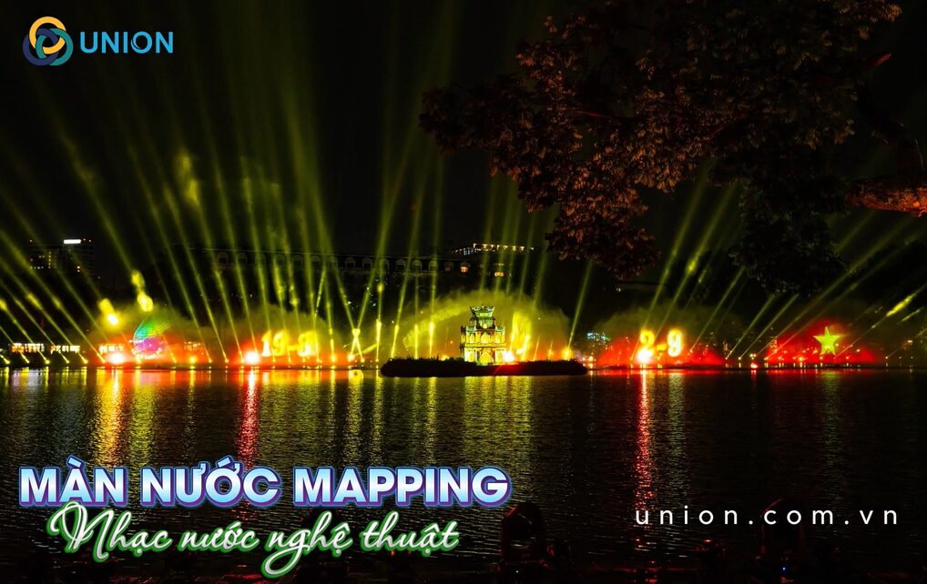 Nhạc nước kết hợp trình diễn 3D mapping tạo dấu ấn sự kiện trên sông - UNION Định hướng triển khai nhạc nước nghệ thuật cho sự kiện trên sông