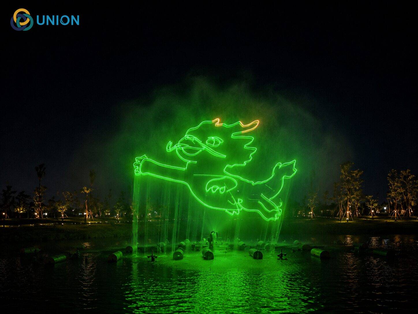 Nhạc nước phao nổi - Công viên trung tâm KDC Dragon Eden Long An - UNION nhac-nuoc-phao-noi