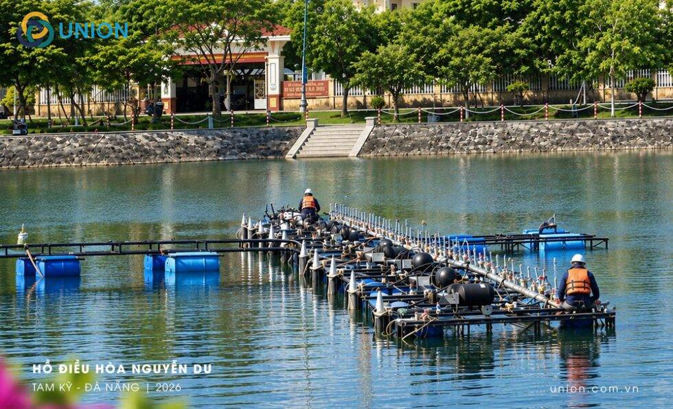 Nhạc nước nghệ thuật cùng chương trình Kỷ niệm 120 năm thành lập Phủ lỵ Tam Kỳ - UNION Lắp đặt hệ nhạc nước phao nổi - Hồ Nguyễn Du - Tam Kỳ